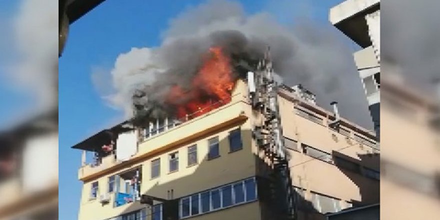 Güngören'de tekstil atölyesi alev alev yandı