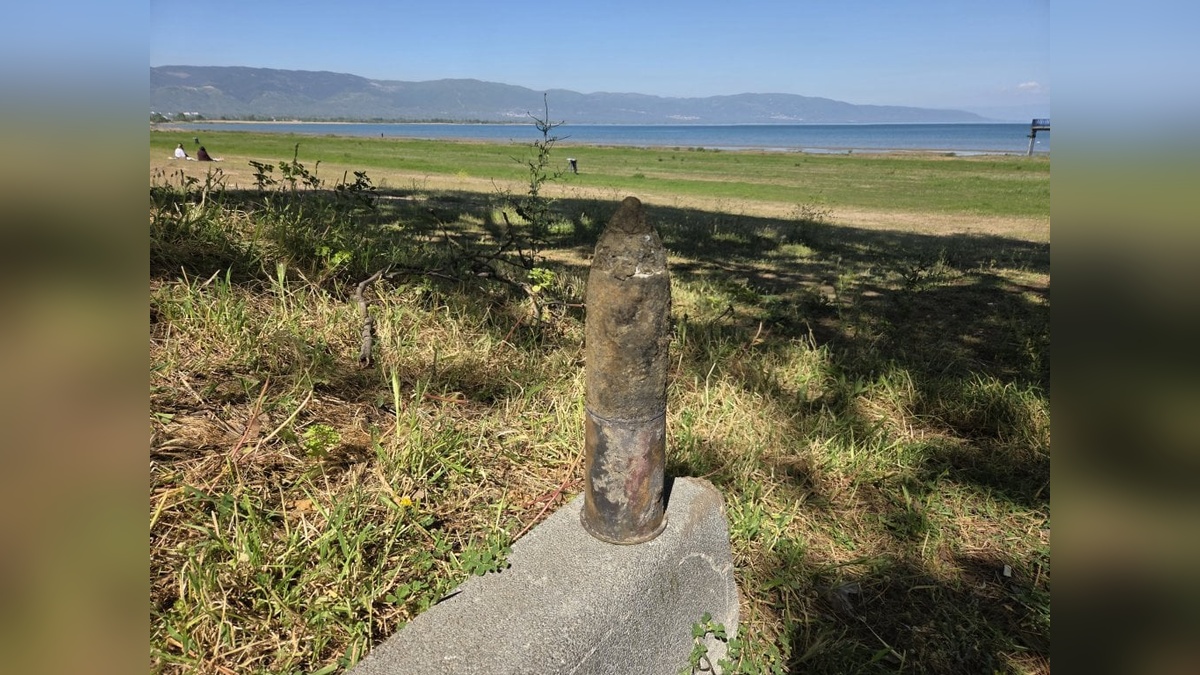 İznik Gölü'nde 1916 tarihli patlamamış top mermisi bulundu