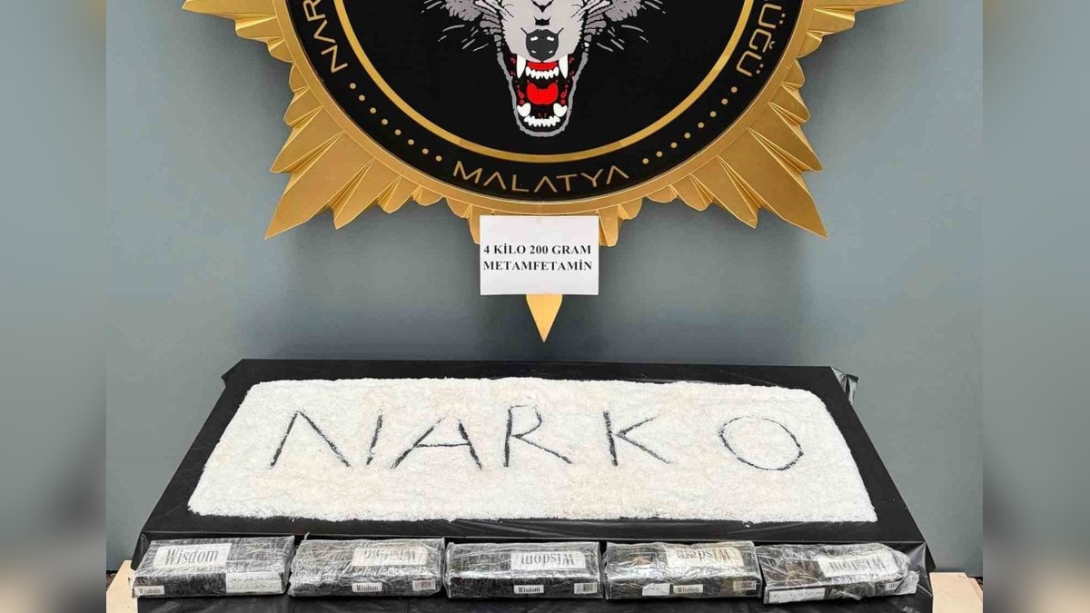 Malatya'da 4 Kilo Metamfetamin Ele Geçirildi, 2 Tutuklama