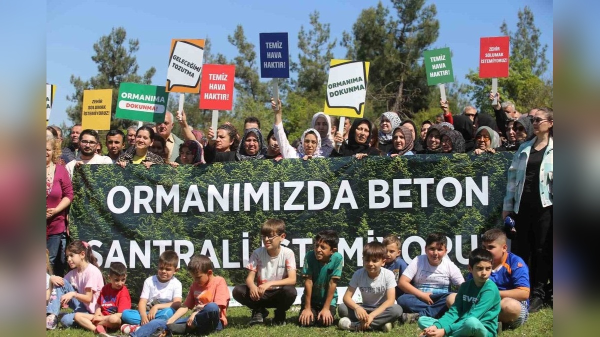Tahtalı Mahallesi sakinleri beton santraline karşı eylemde