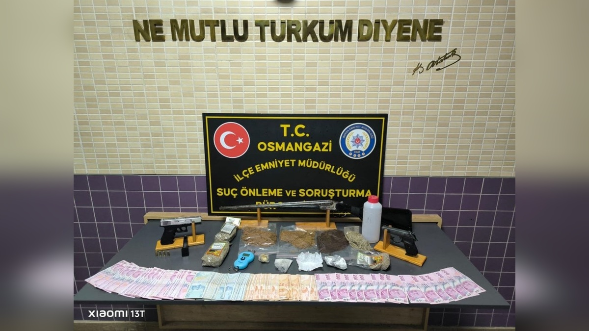 Bursa'da Uyuşturucu ve Silah Operasyonu: 3 Tutuklama