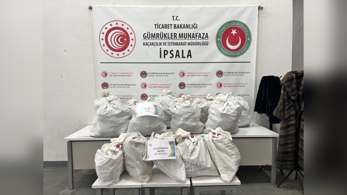 Edirne'de 173 Kilo Uyuşturucu, Kürk ve Elektronik Sigara Ele Geçirildi