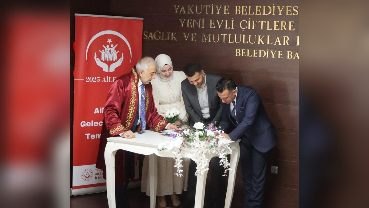 Erzurum'da 60 çift 05.05.2025'te evlendi