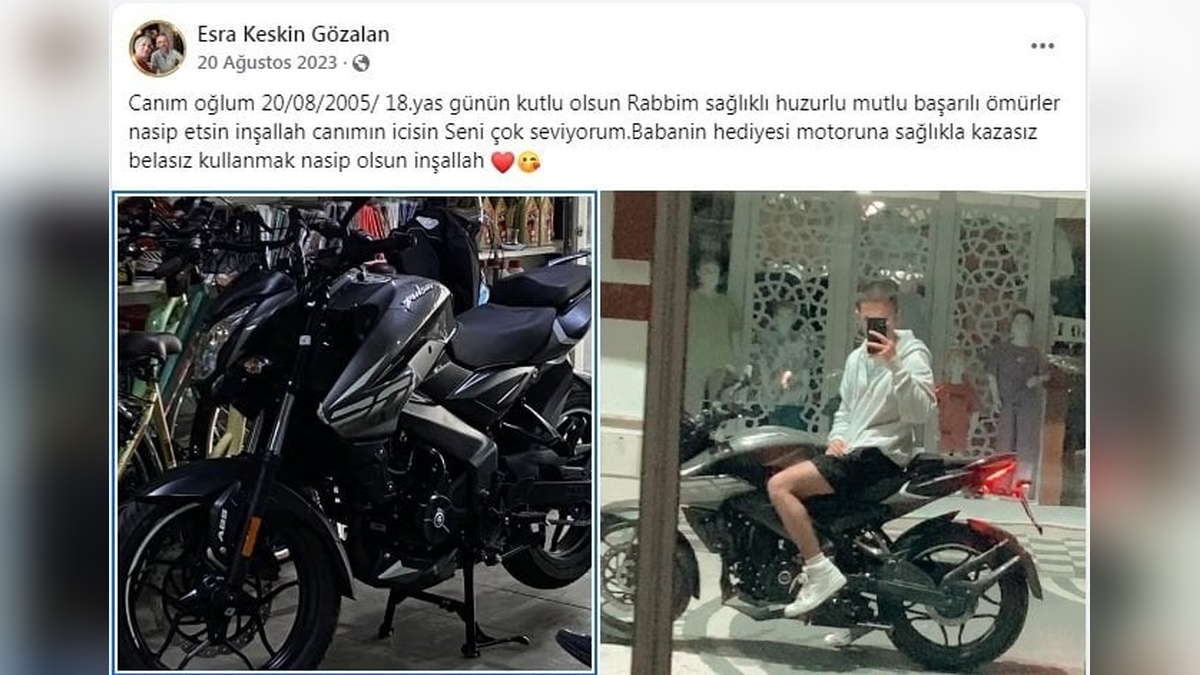 Emirhan Gözalan'ın Motosikleti Doğum Günü Hediyesiydi