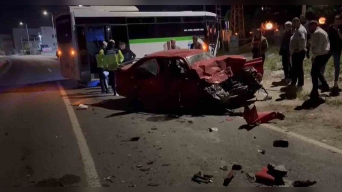 Çerkezköy'de kaza: 1 ağır yaralı, anlar kamerada