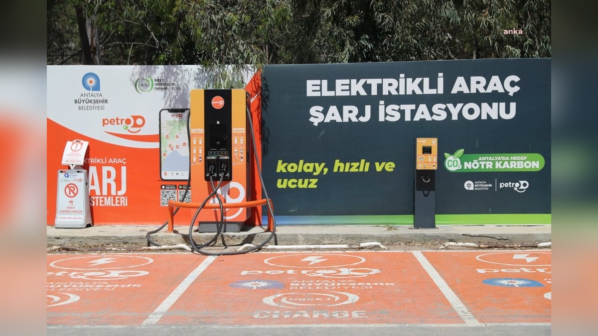 Antalya'da elektrikli araç şarj istasyonu sayısı 34'e ulaştı