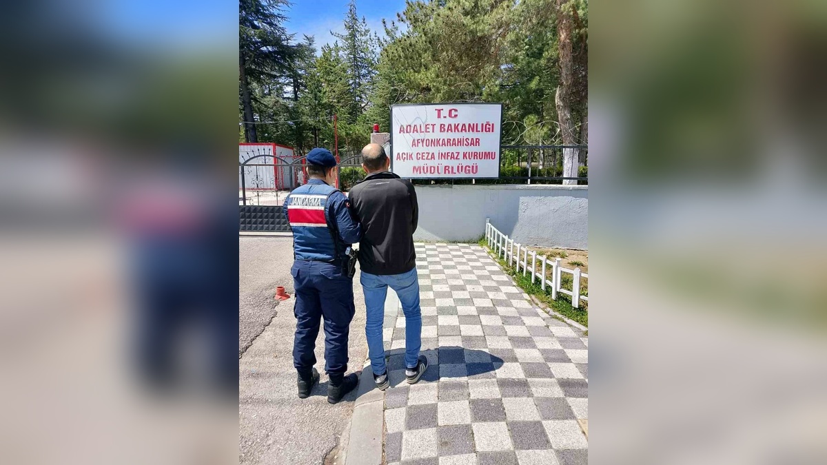 Afyonkarahisar'da 3 yıl hapis cezası alan M.K., jandarma tarafından yakalandı