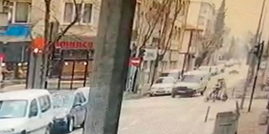 Bisiklet sürücüsü son anda kurtuldu