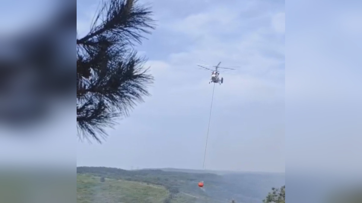 Sultançazı'nda orman yangını: Helikopterle müdahale ediliyor