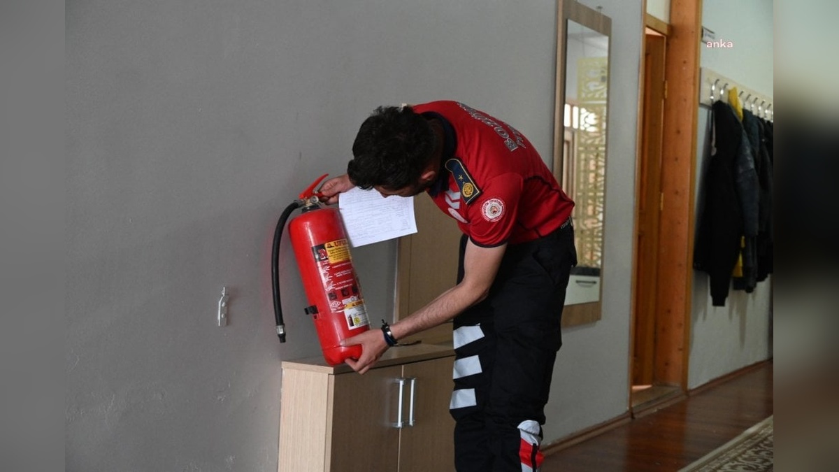 Bozüyük'te öğrenci yurdunda yangın denetimi yapıldı