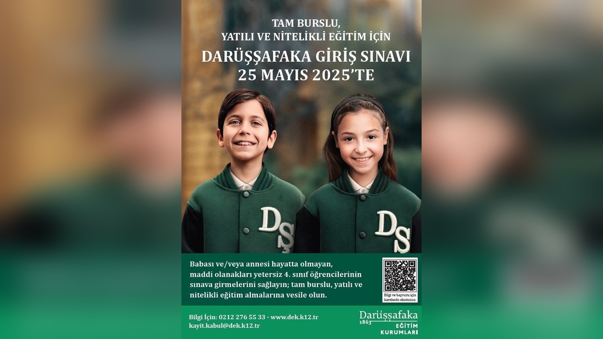 Darüşşafaka giriş sınavı 25 Mayıs'ta 42 ilde