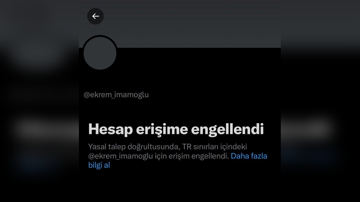 Ekrem İmamoğlu'nun X hesabına erişim engeli