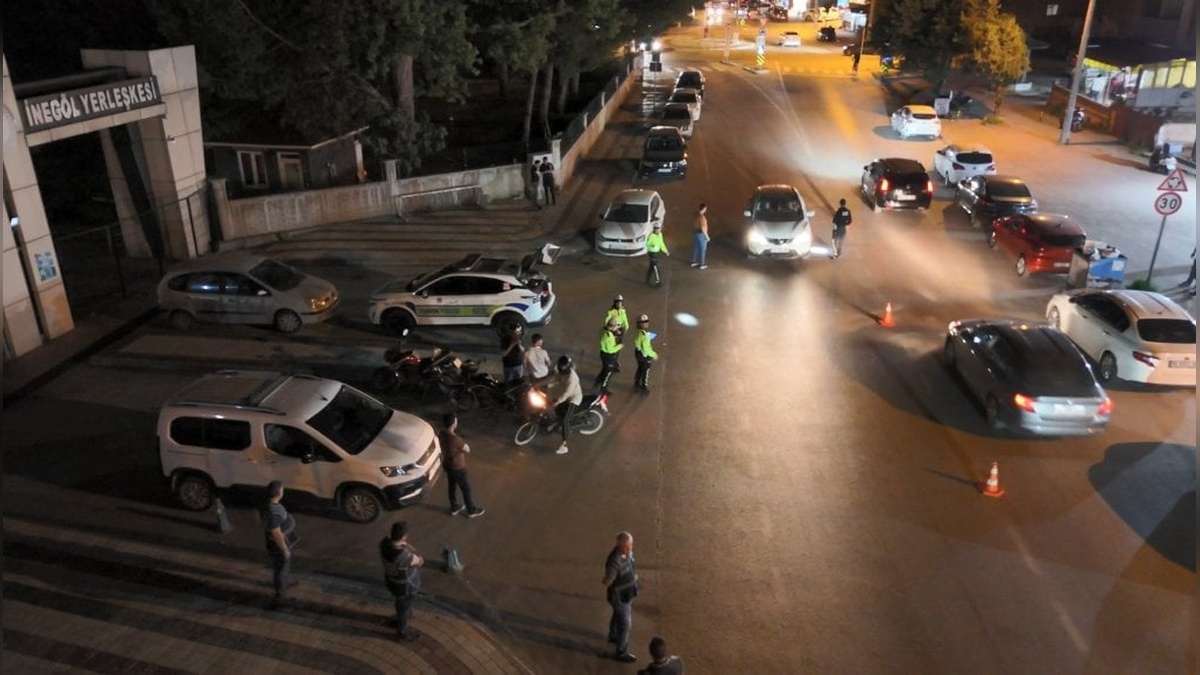 İnegöl'de alkollü sürücüye 25 bin liralık ceza
