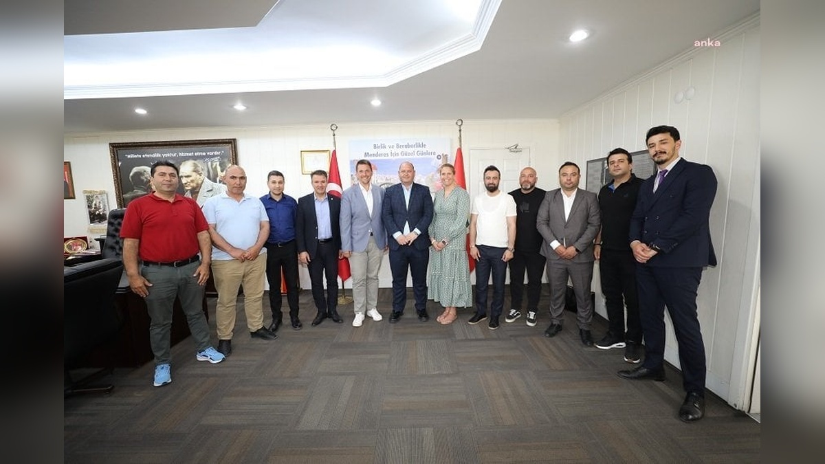 Menderes Belediye Başkanı Çiçek, Troisdorf Belediye Başkanı Biber'i ağırladı