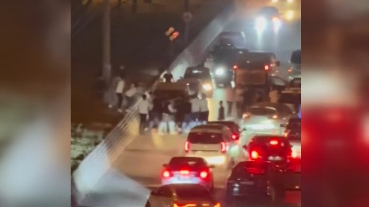 İnegöl'de asker uğurlama konvoyunda kavga çıktı