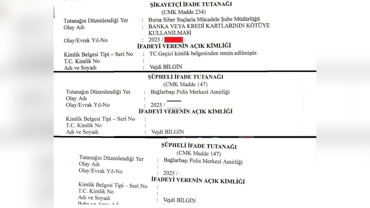 Uludağ Üniversitesi Öğretim Üyesi Dr. Vejdi Bilgin: Kimlik dolandırıcılığına maruz kaldım