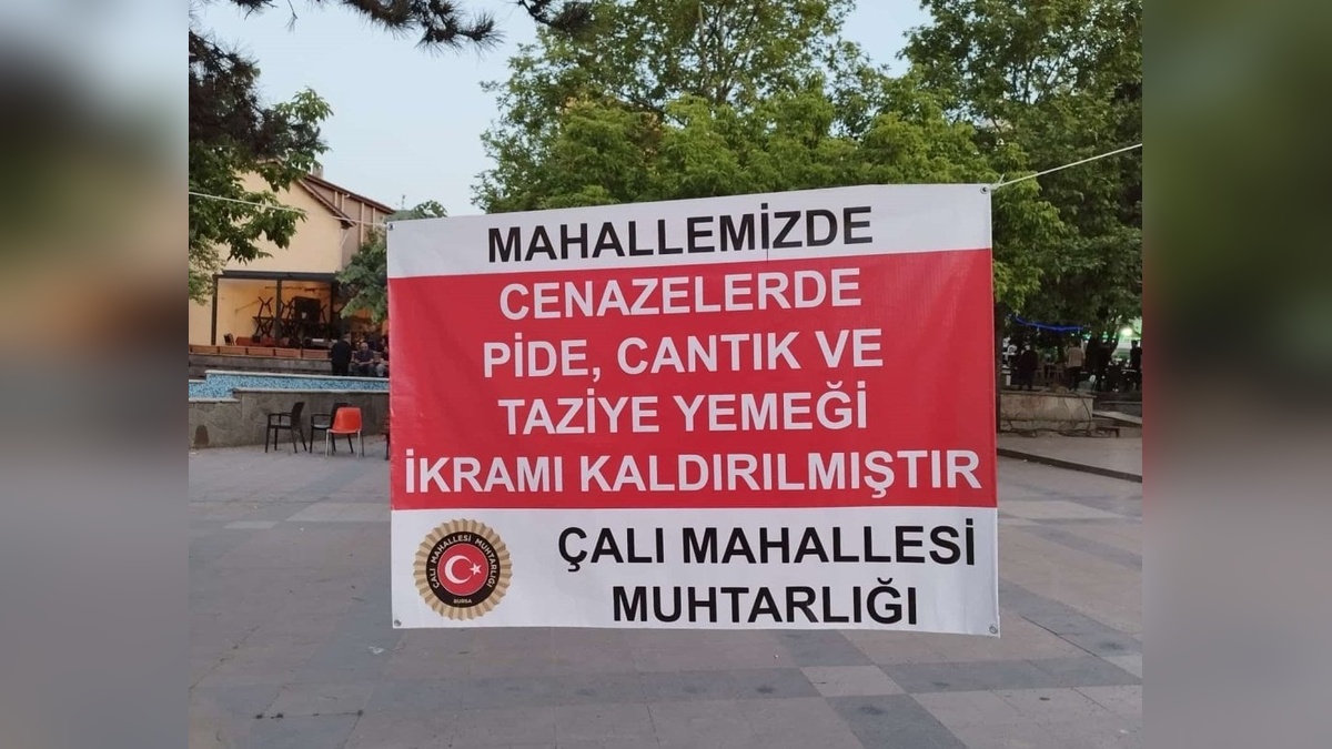 Bursa Nilüfer'de cenaze ikramlarına son verildi