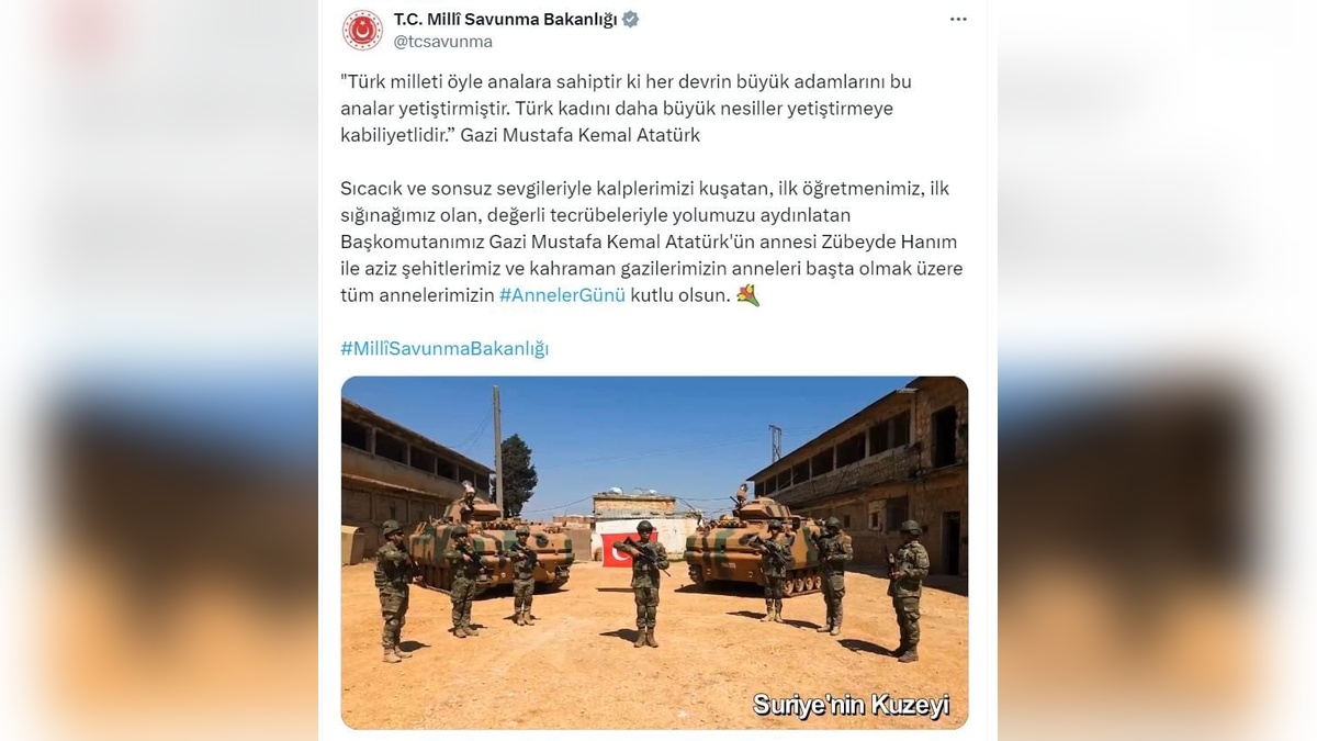 MSB'den Anneler Günü'ne özel video: Zübeyde Hanım ve tüm annelerin günü kutlu olsun