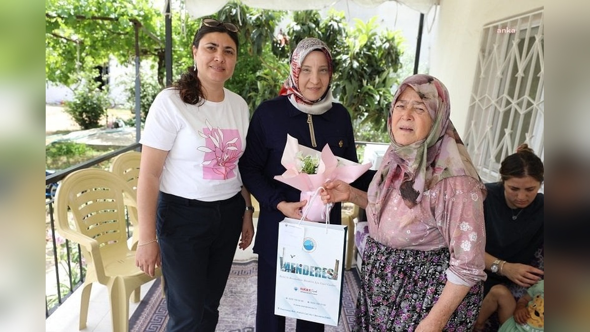 Menderes Belediyesi'nden şehit annelerine Anneler Günü ziyareti