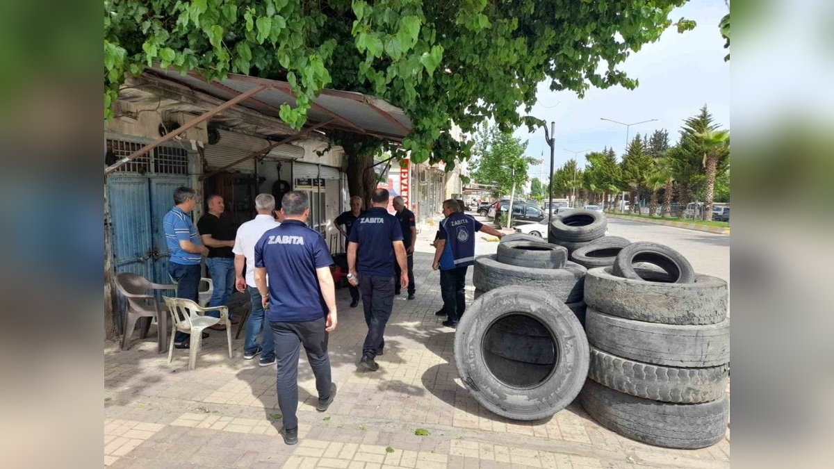 Kahta Belediyesi'nden kaldırım işgallerine denetim