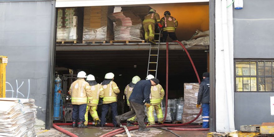 Ümraniye'de döküm imalathanesinde yangın