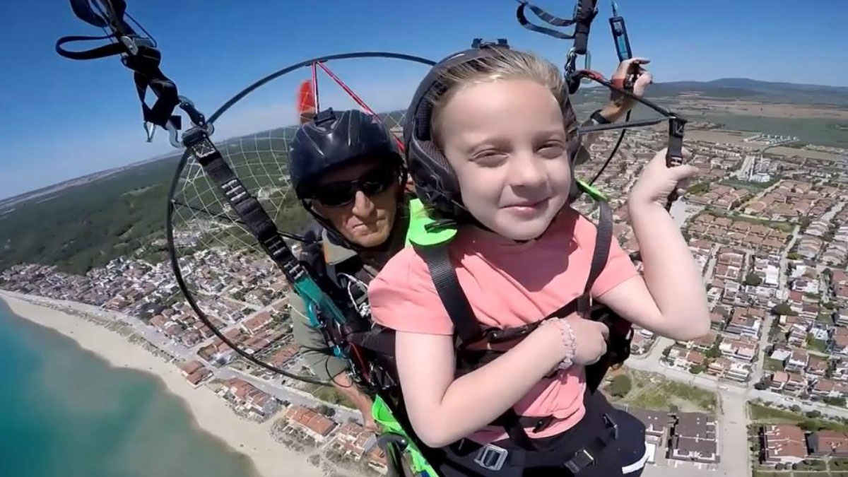 7 yaşındaki Zeynep'in 200 metre yükseklikte gururlandıran anları!
