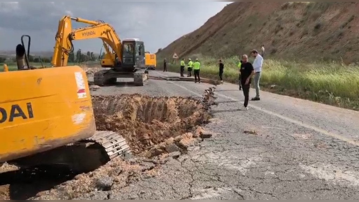 Batman-Diyarbakır kara yolunda çökme: Genişletme çalışması tehlike yarattı