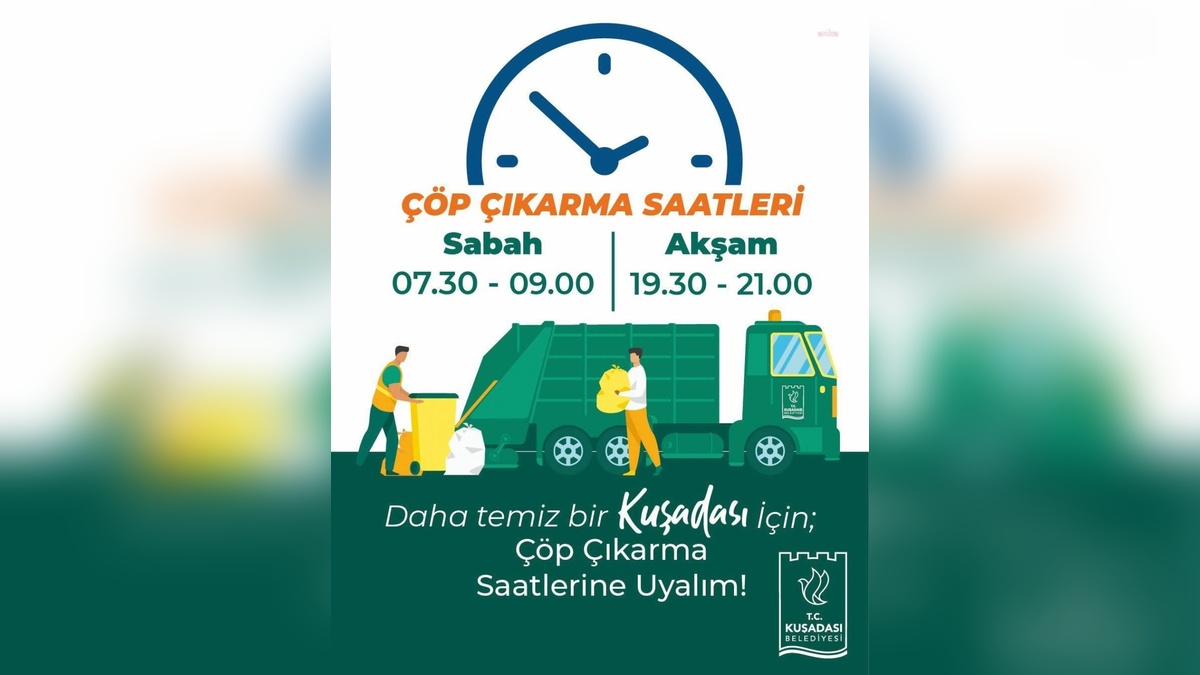 Kuşadası Belediyesi'nden 'Çöp Saati' uygulaması