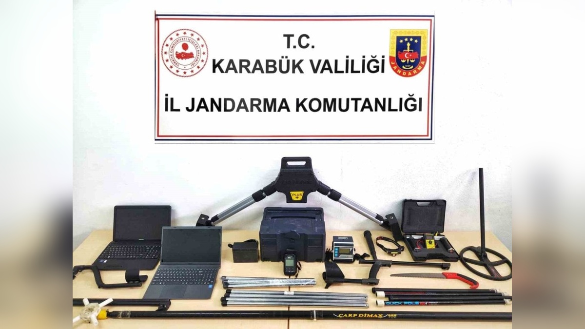 Karabük'te izinsiz define arayan 5 kişi yakalandı