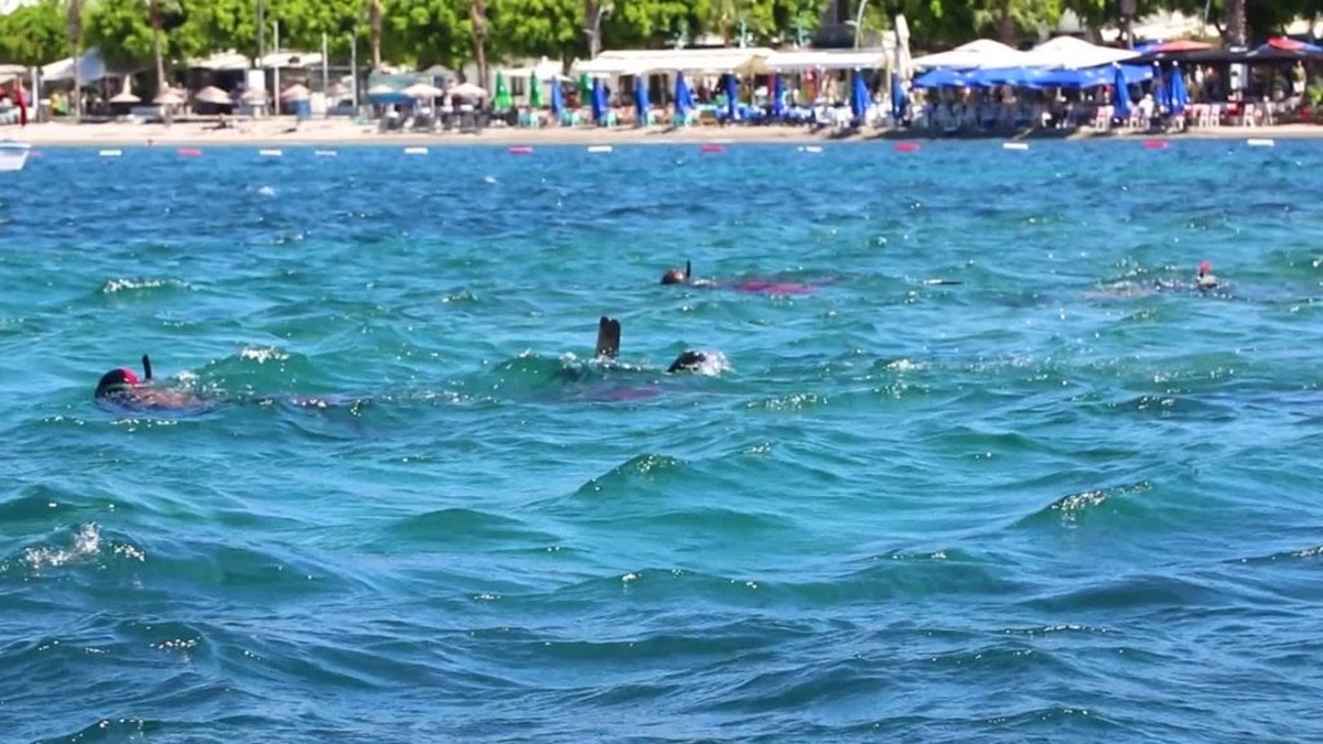 Bodrum Belediyesi deniz dibi temizliğine Kumbahçe'den başladı