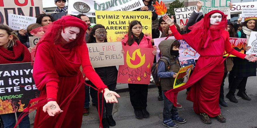 İstanbul'da Avustralya'daki yangınlara ilişkin eylem
