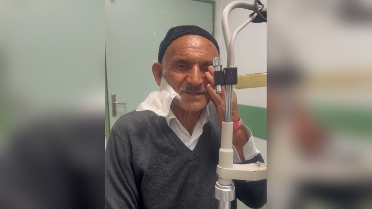Samsun'da 83 yaşındaki Nasip Dilmeç'e kornea nakli: Görmeye başladım hocam, gözümü sen açtın