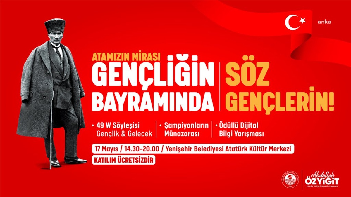 Yenişehir Belediyesi'nden 19 mayıs etkinliği: Söz gençlerin