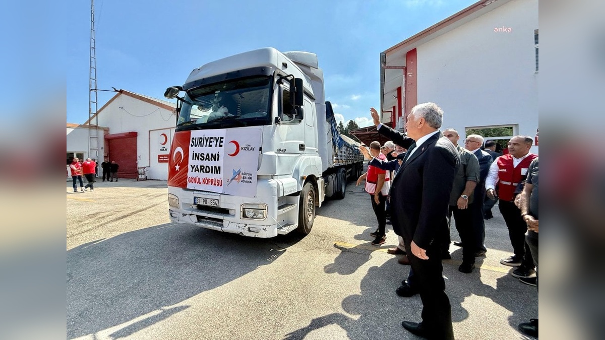Adana Büyükşehir Belediyesi'nden Suriye'ye yardım: İnsani kriz için hijyen malzemesi gönderildi