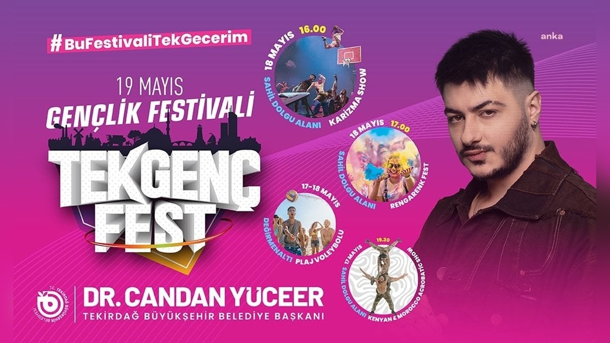 Tekirdağ Büyükşehir Belediyesi'nden gençlik festivali: TekGençFest, 19 Mayıs coşkusunu üç güne yayıyor