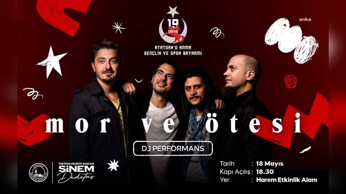 Üsküdar Belediyesi'nden 19 Mayıs konseri: Mor ve Ötesi sahne alacak