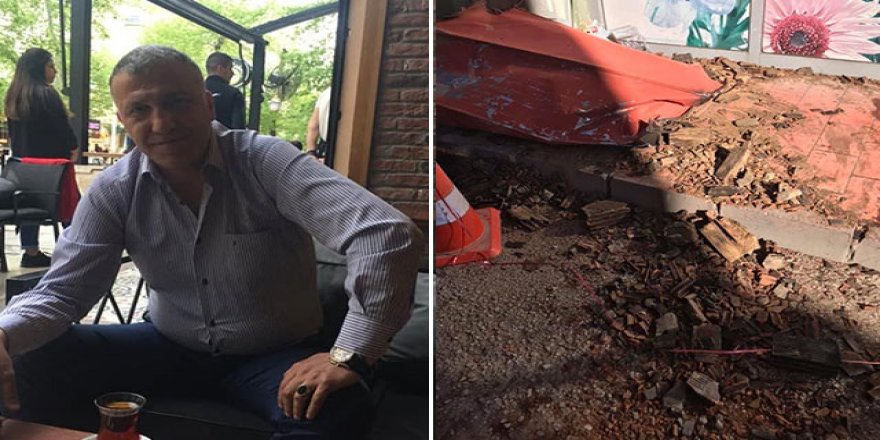 Depremde başına düşen sac parçasıyla öldü