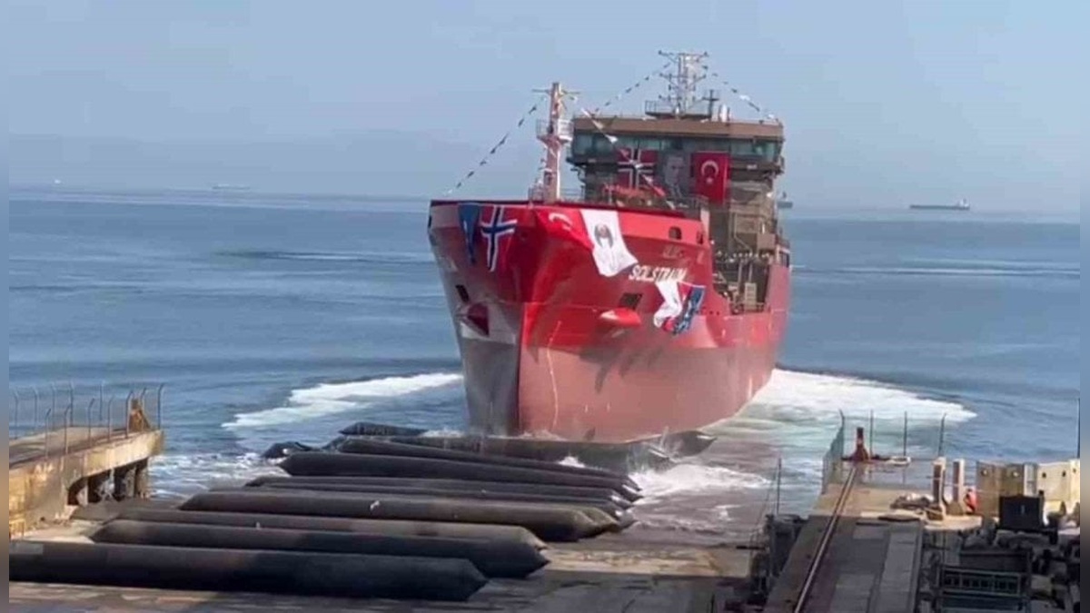 İçdaş Tersanesi'nden çevreci hibrit tanker: Solstraum denize indirildi
