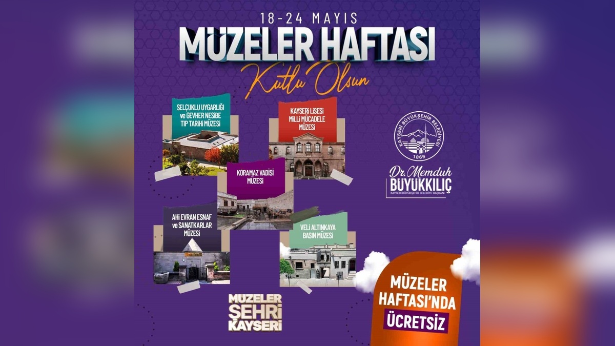 Kayseri Büyükşehir Belediyesi'nden Müzeler Haftası'na özel uygulama: Tüm müzeler ücretsiz
