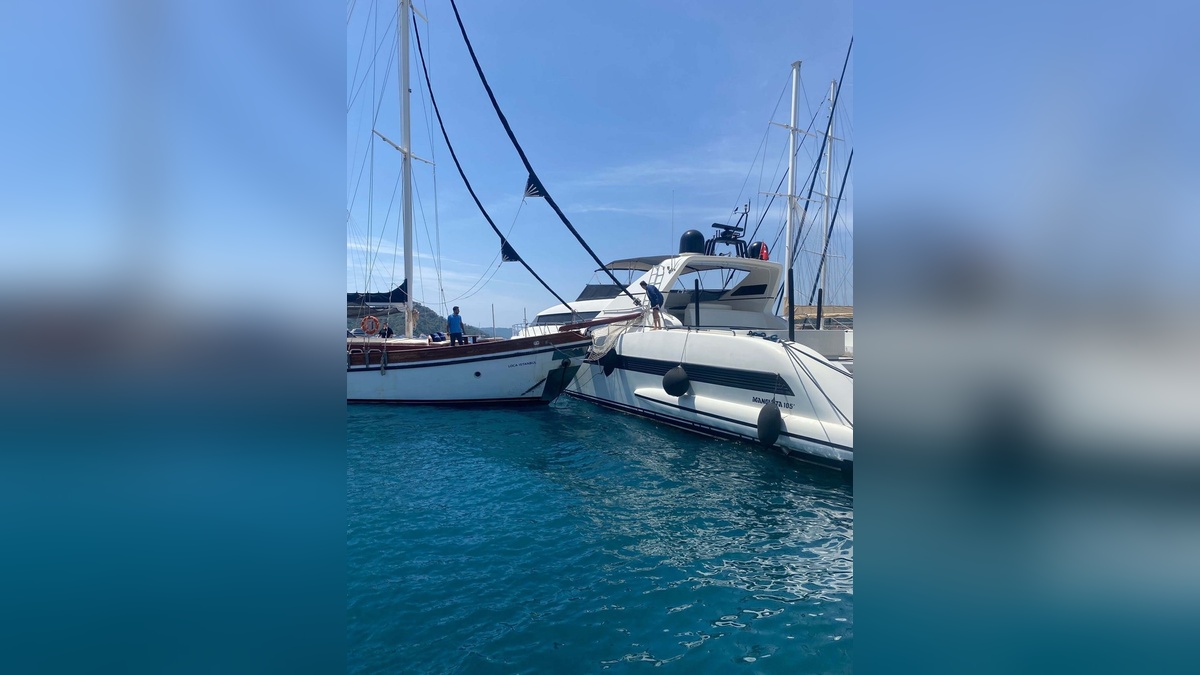 Fethiye'de kaza: Gulet, lüks motoryata çarptı