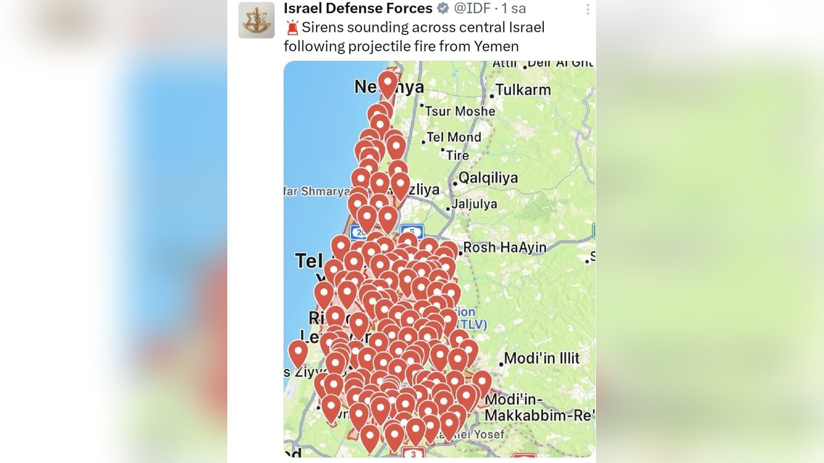 İsrail'e Yemen'den füze saldırısı: Hava savunma sistemi devrede