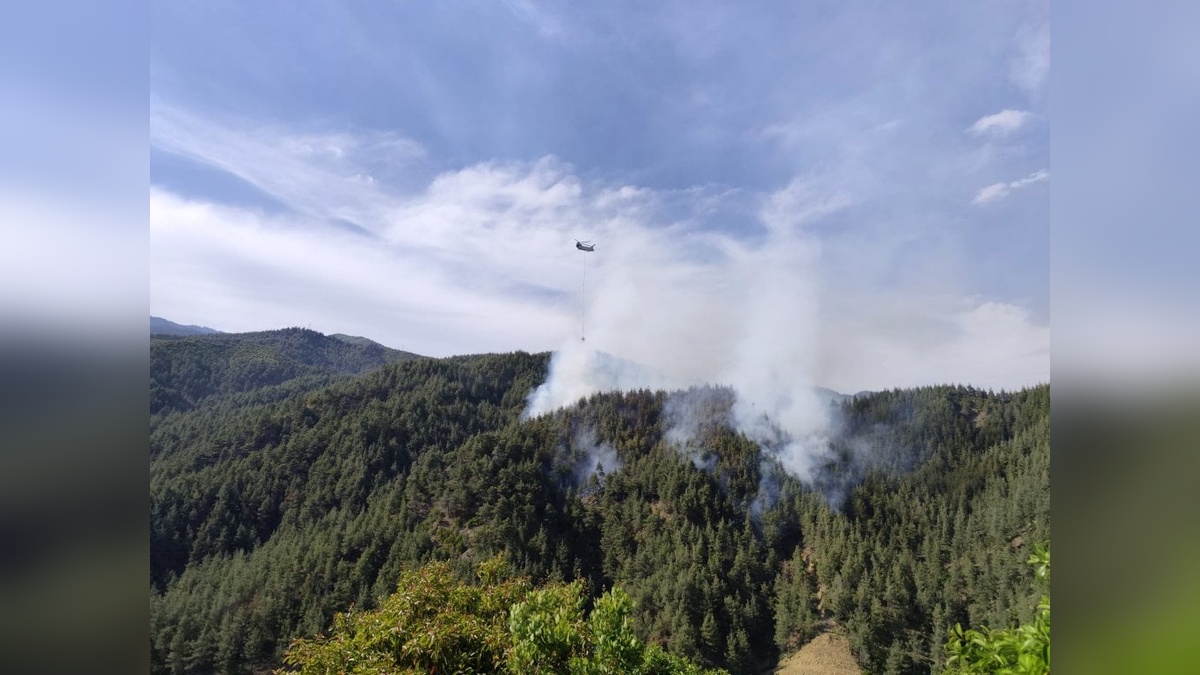 Kahramanmaraş'ta orman yangını: 5 helikopter havadan müdahale ediyor