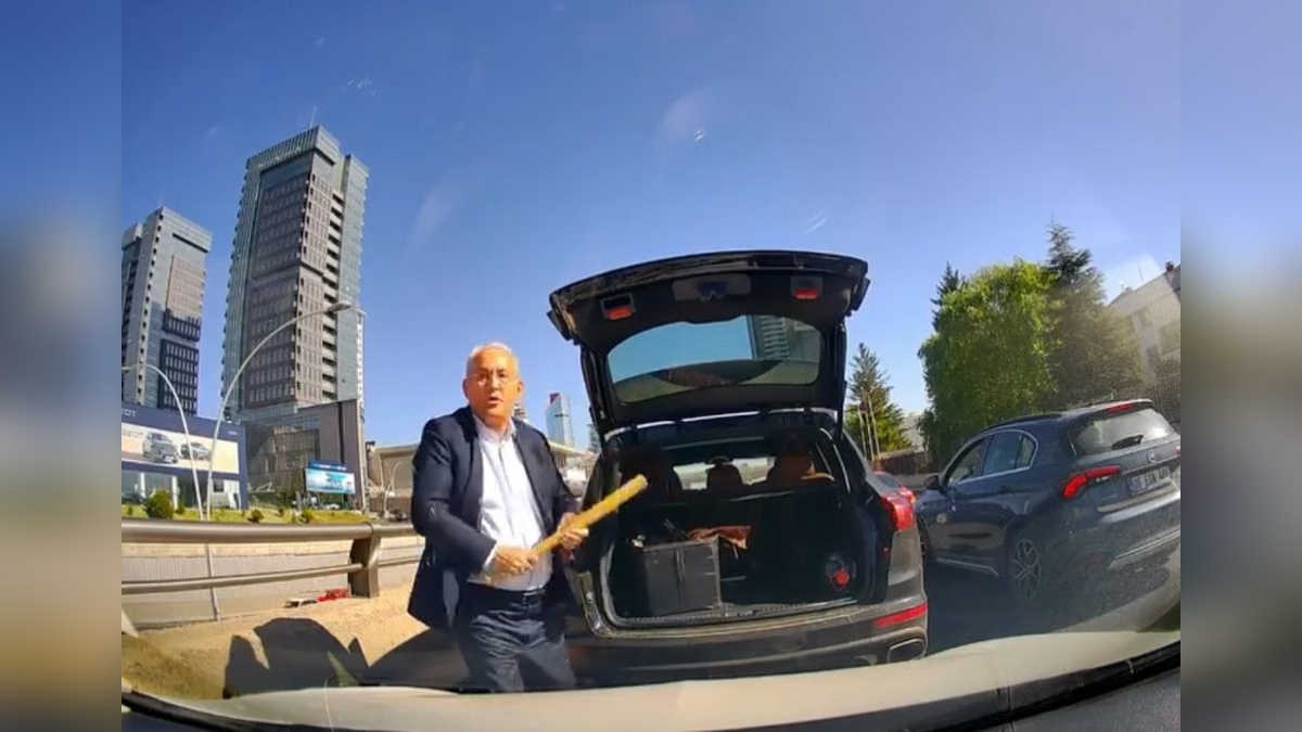 Ankara'da trafik magandası beyzbol sopasıyla saldırdı