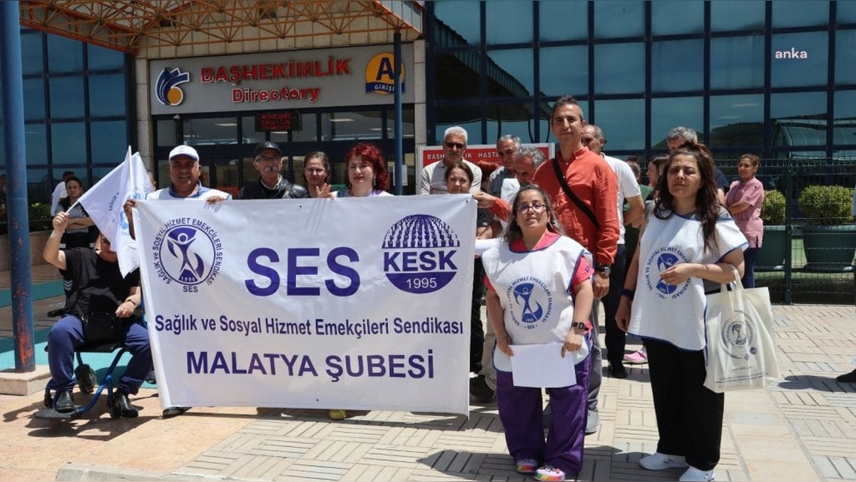 SES Malatya Şubesi'nden Turgut Özal Tıp Merkezi önünde eylem: Emeğin sömürüsü görünmez bir şiddet