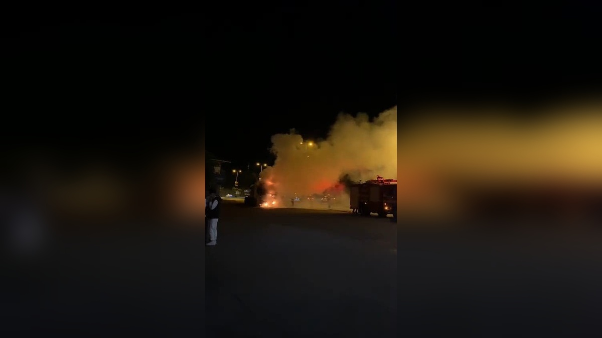 Zonguldak'ta seyir halindeki tırda yangın çıktı