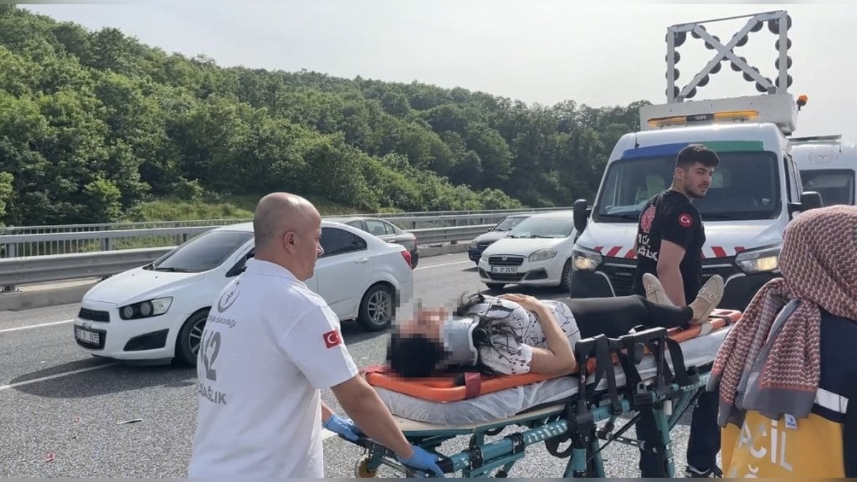 Kuzey Marmara Otoyolu'nda üçlü kaza: 5 yaralı