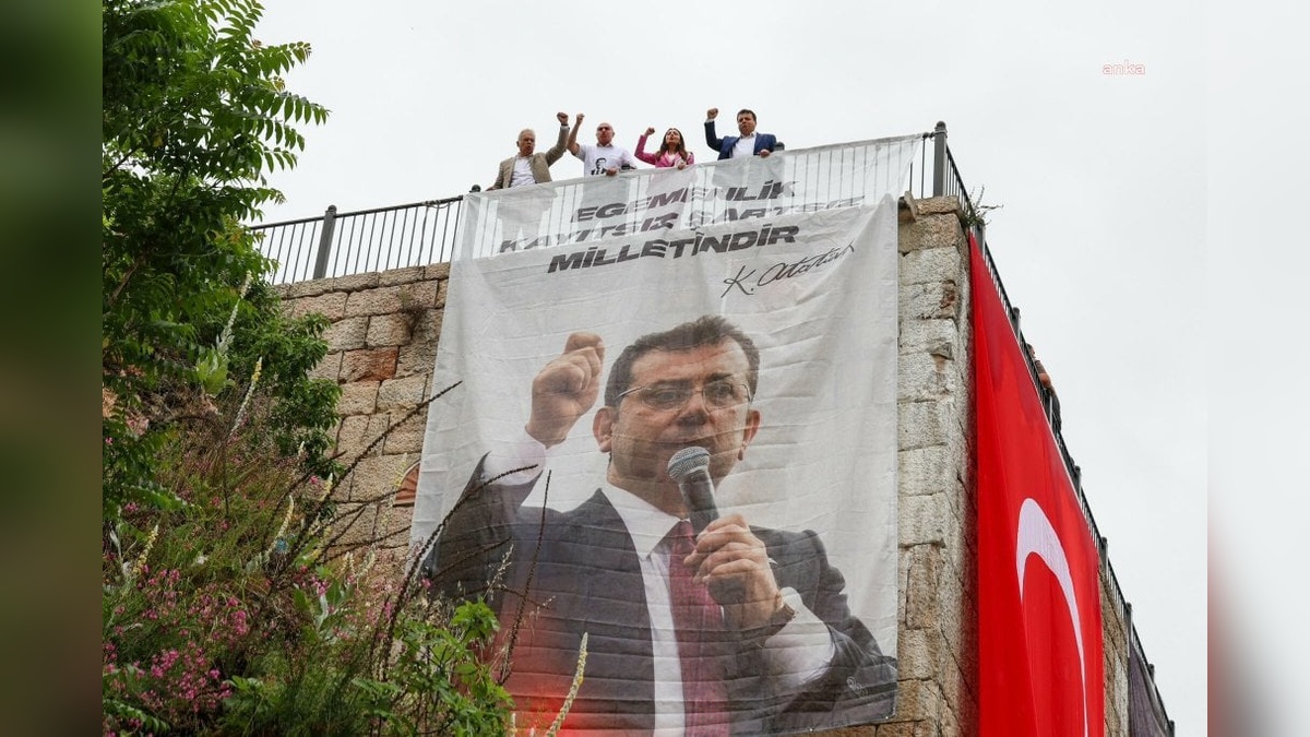 CHP lideri Özel'den İmamoğlu posteri tepkisi: Cürmünüz kadar yer yakarsınız