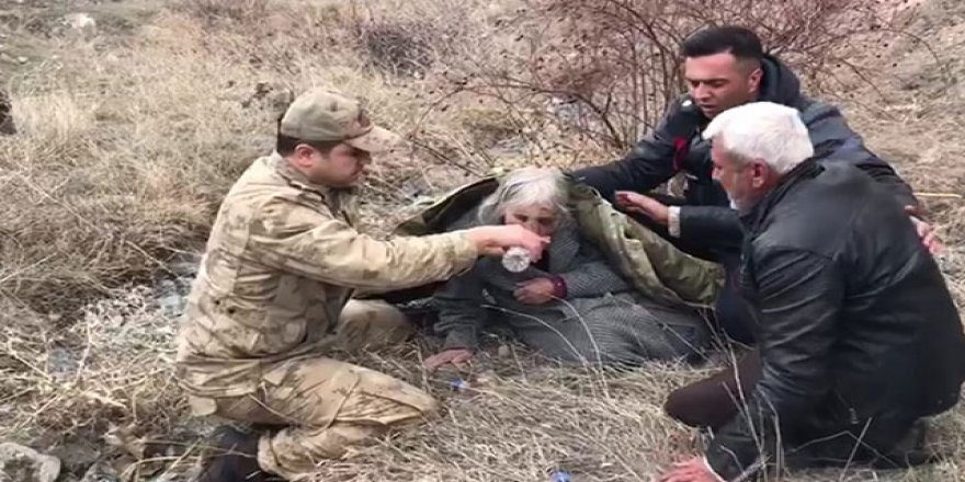 Kayıp Faika nine bulundu, asker montunu giydirdi