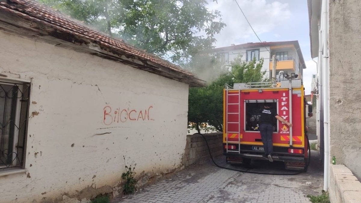 Kulu'da tek katlı evde yangın