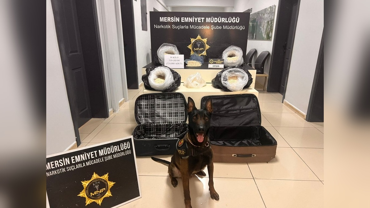 Mersin'de 324 bin captagon hap ele geçirildi